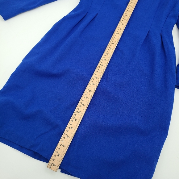 Vintage Royal Blue Button-Up Dress - Picture 6 of 10